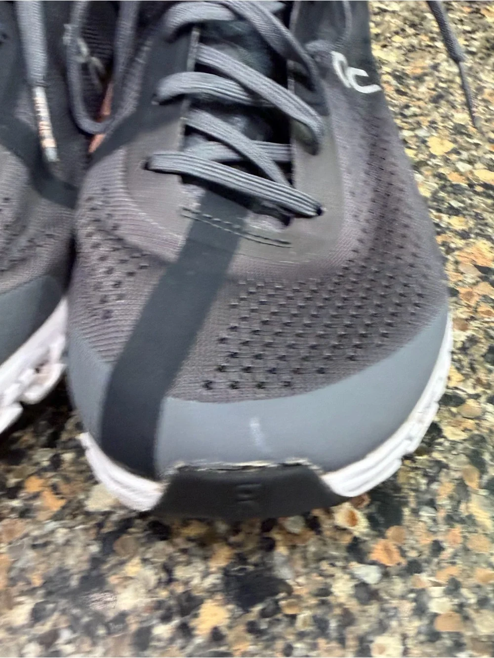 On Running Cloudtech Women's Gray and Pink Running Shoes 7.5